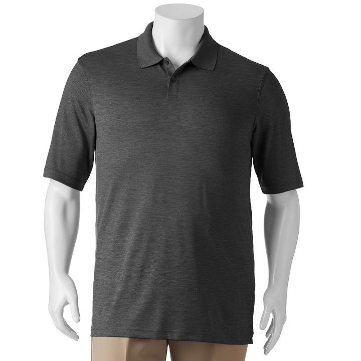 Big & Tall Haggar&reg; Cool 18&reg; Classic-fit Performance Polo, Men's, Size: 3xl Tall, Black