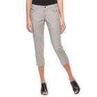 Women's Apt. 9&reg; Zipper-pocket Slim Capris, Size: 8, Grey