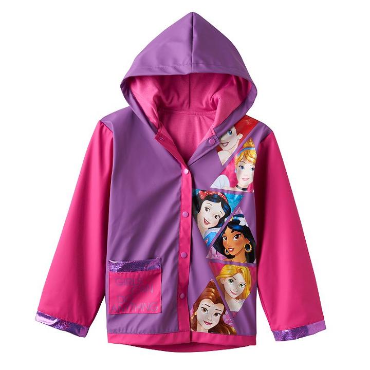 Disney Princess Girls 2-8 Girls Can Do Anything Rain Coat, Girl's, Size: 2-4, Pink
