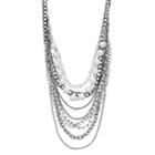 Simply Vera Vera Wang Two Tone Simulated Pearl Multi Strand Necklace, Women's, White