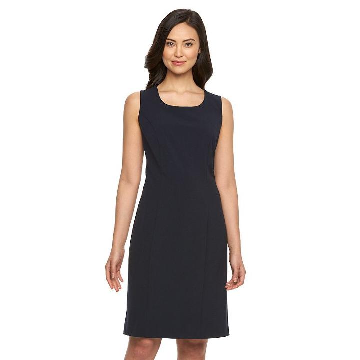 Women's Briggs Scoopneck Sheath Dress, Size: 16, Blue (navy)