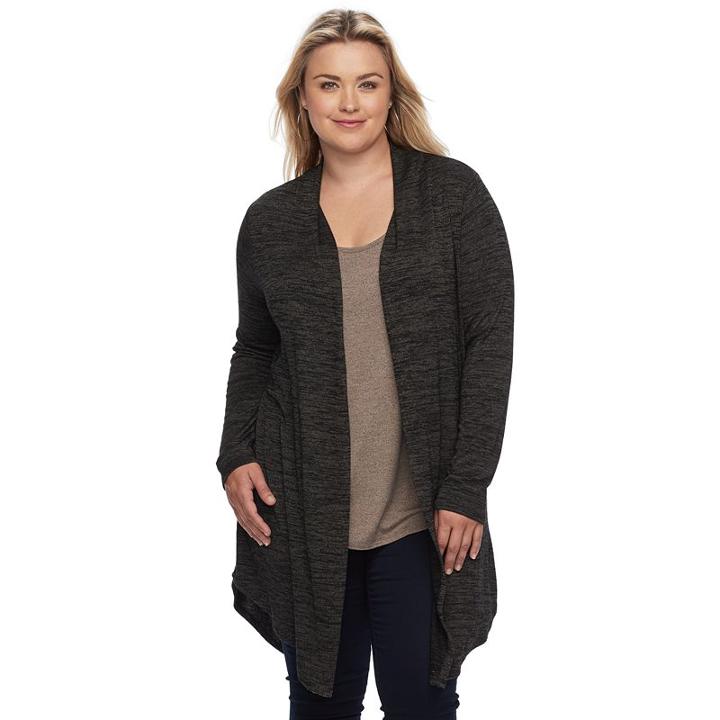 Plus Size Apt. 9&reg; Split-back Cardigan, Women's, Size: 3xl, Green