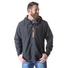 Men's Realtree Hooded Performance Rain Jacket, Size: Medium, Black