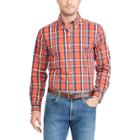 Big & Tall Chaps Regular-fit Plaid Stretch Button-down Shirt, Men's, Size: L Tall, Orange