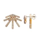 Lc Lauren Conrad Fan Jacket Earrings, Women's, Gold