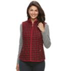 Women's Croft & Barrow&reg; Classic Quilted Vest, Size: Large, Med Red