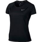 Women's Nike Dry Miler Mesh Running Top, Size: Medium, Grey (charcoal)