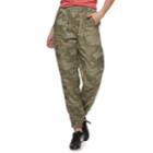 Juniors' So&reg; Zip-pocket Twill Low-rise Jogger Pants, Teens, Size: Large, Med Blue