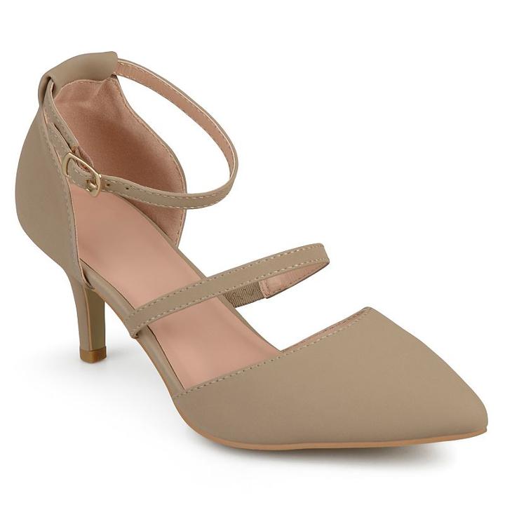 Journee Collection Chaney Women's High Heels, Girl's, Size: 7.5, Beig/green (beig/khaki)