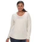 Plus Size Sonoma Goods For Life&trade; Essential V-neck Tee, Women's, Size: 3xl, Lt Beige