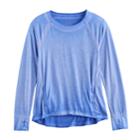 Girls 7-16 So&reg; Performance Crew Tee, Size: 16, Blue
