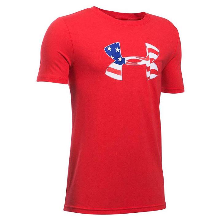 Boys 8-20 Under Armour American Logo Tee, Boy's, Size: Small, Red
