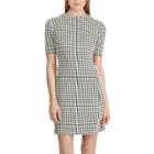 Petite Chaps Houndstooth Jacquard Shift Dress, Women's, Size: 4 Petite, Black