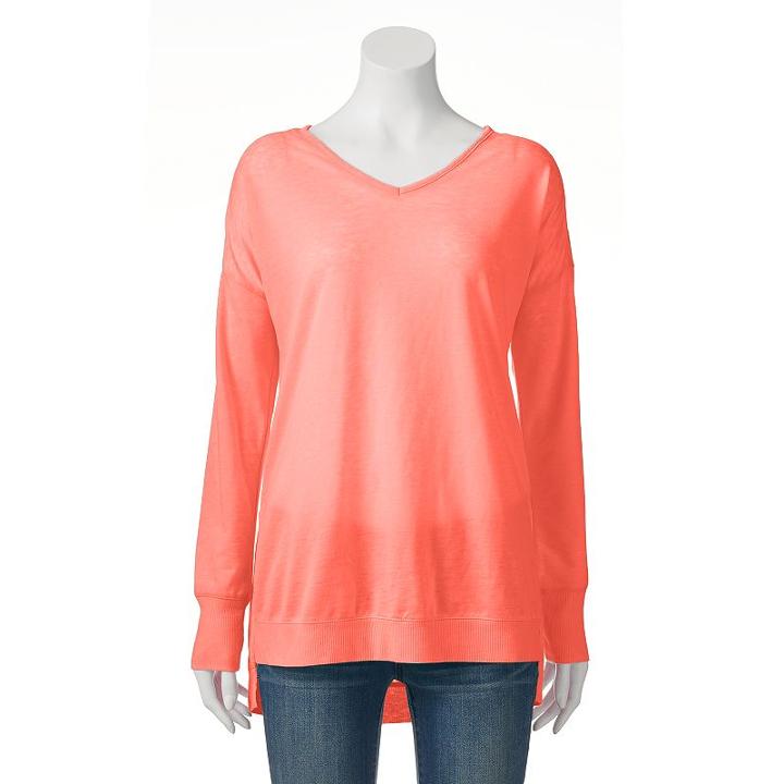 Women's French Laundry Drop Shoulder Top, Size: Large, Brown Over