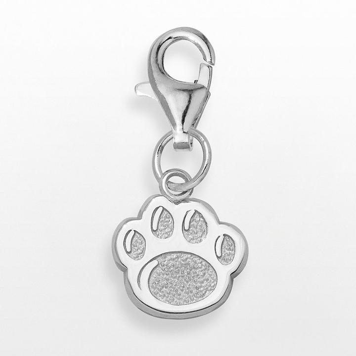 Logoart Penn State Sterling Silver Lion Paw Logo Charm, Women's, Multicolor