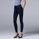Simply Vera Vera Wang Curvy Denim Leggings, Women's, Size: Medium, Dark Blue