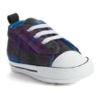 Baby Converse All Star First Star Plaid Crib Shoes, Girl's, Size: 2, Purple