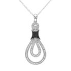 Stella Grace 1/10 Carat T.w. Diamond Sterling Silver Infinity Pendant Necklace, Women's, Size: 18, White