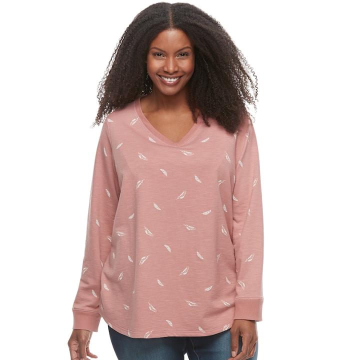 Plus Size Sonoma Goods For Life&trade; Sweatshirt, Women's, Size: 3xl, Light Pink