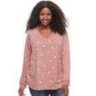 Plus Size Sonoma Goods For Life&trade; Sweatshirt, Women's, Size: 3xl, Light Pink