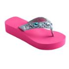 Girls 4-16 Gem Wedge Flip Flops, Girl's, Size: 12/13, Ovrfl Oth
