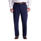 Big & Tall Haggar Work-to-weekend Pro Relaxed-fit No-iron Stretch Flat-front Expandable-waist Pants, Men's, Size: 50x30, Blue (navy)