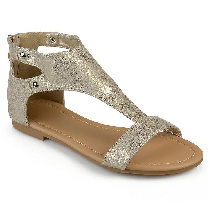 Journee Collection Bevin Women's Sandals, Girl's, Size: 5.5, Gold