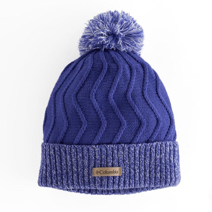 Women's Columbia Pacific Post Zigzag Beanie, Med Purple