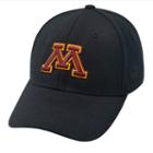 Top Of The World, Adult Minnesota Golden Gophers One-fit Cap, Black