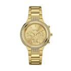 Caravelle New York By Bulova Women's Crystal Stainless Steel Chronograph Watch - 44l179, Yellow