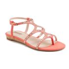 Jennifer Lopez Women's Jeweled Wedge Sandals, Size: 9, Light Pink