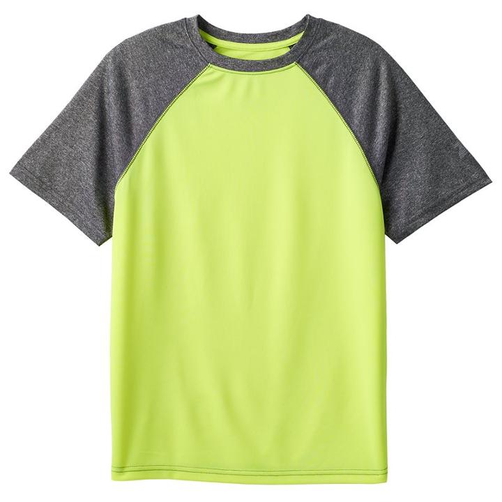 Boys 8-20 Zeroxposur Raglan Performance Tee, Boy's, Size: Large, Med Yellow