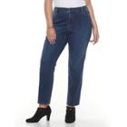 Plus Size Croft & Barrow&reg; Straight Leg Jeans, Women's, Size: 24w Short, Med Blue