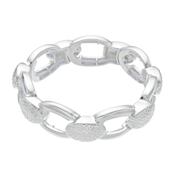 Napier Pebbled Stretch Bracelet, Women's, Silver