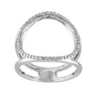 1/10 Carat T.w. Diamond Sterling Silver Circle Ring, Women's, Size: 5, White