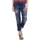 Juniors' Unionbay Margot Ripped Boyfriend Jeans, Girl's, Size: 11, Med Blue