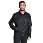 Men's Excelled Slim-fit Moto Jakcet, Size: Xl, Black