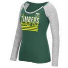 Women's Adidas Portland Timbers Stack Striped Tee, Size: Medium, Dark Green