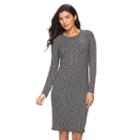 Women's Apt. 9&reg; Ribbed Midi Dress, Size: Large, Dark Grey