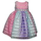 Girls 4-6x Blueberi Boulevard Striped Embellished Dress, Size: 4, Multi