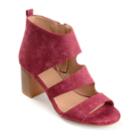 Journee Collection Juniper Women's High Heel Sandals, Size: Medium (11), Med Red