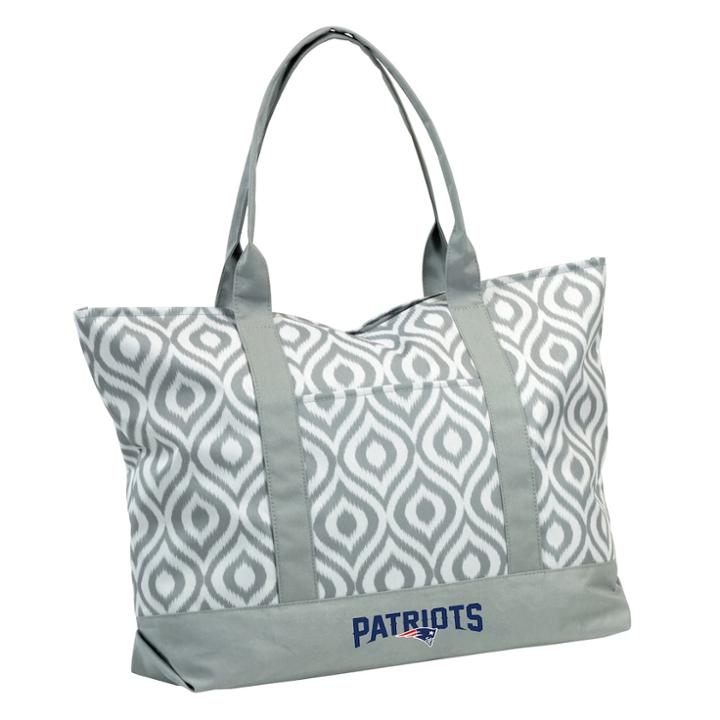 Logo Brand New England Patriots Ikat Tote, Women's, Grey