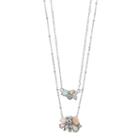 Lc Lauren Conrad Stone Cluster Double Strand Necklace, Women's, Lt Beige