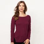 Women's Lc Lauren Conrad Lace-up Crewneck Sweater, Size: Xl, Red