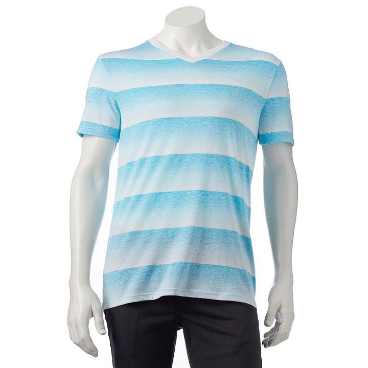 Big & Tall Urban Pipeline&reg; Reverse Print V-neck Tee, Men's, Size: 4xl, Brt Blue