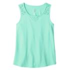 Girls 7-16 & Plus Size So&reg; Lace Shoulder Tank Top, Girl's, Size: 7-8, Turquoise/blue (turq/aqua)