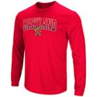 Men's Campus Heritage Maryland Terrapins Gradient Long-sleeve Tee, Size: Small, Dark Red