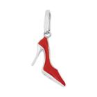 Giorgio Martello Sterling Silver High Heel Shoe Charm, Women's, Red
