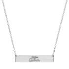 St. Louis Cardinals Sterling Silver Bar Necklace, Women's, Size: 16, Grey