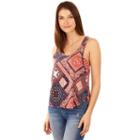 Juniors' Wallflower Print Bandeau & Racerback Tank, Teens, Size: Medium, White Oth